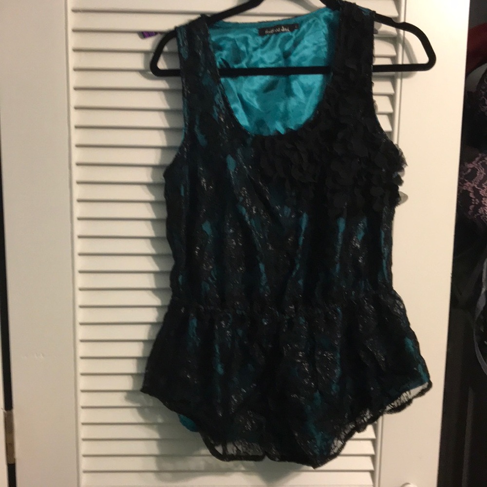 Sexy Lace Sleeveless Top  size L